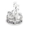 Ménagère en verre et inox - 5 pièces avec cure-dents