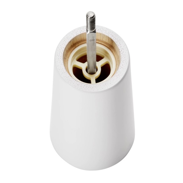 Moulin à sel cylindrique en bois blanc - 20 cm