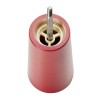 Moulin à sel cylindrique en bois rouge mat - 20 cm