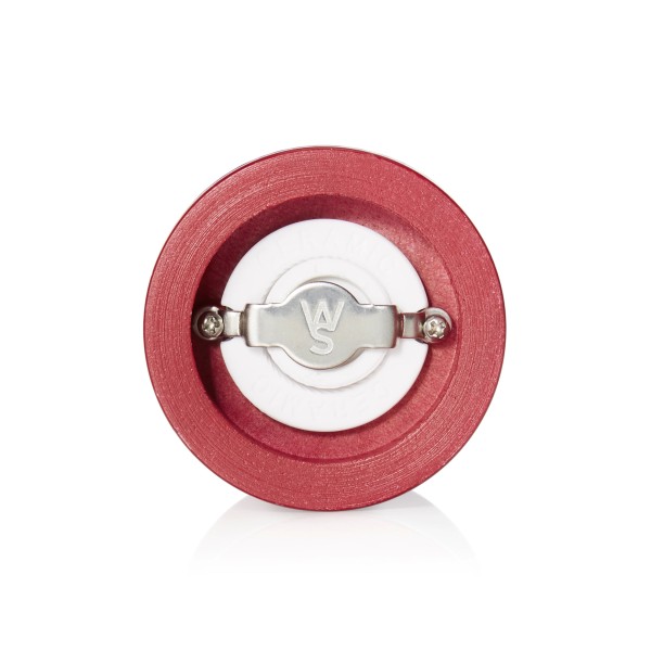 Moulin à sel cylindrique en bois rouge mat - 20 cm