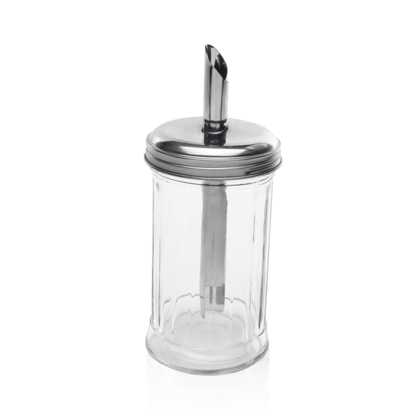 Distributeur de sucre en verre avec bec verseur (lot de 6)