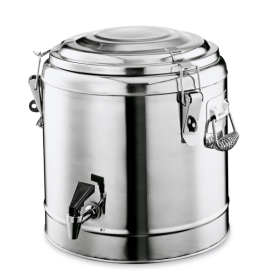 Distributeur de boissons isotherme inox chromé avec joint - 8 L - Ø 24 cm