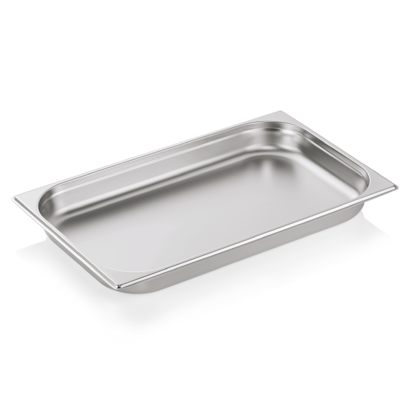 Bac gastro GN 1/1 inox chromé - Profondeur 55 mm