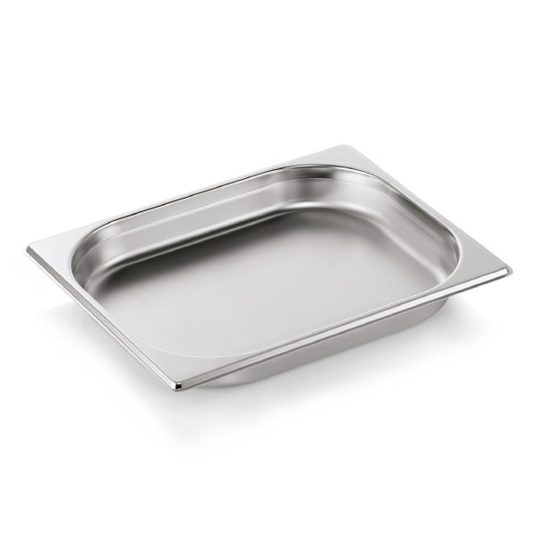 Bac gastro GN 1/2 inox chromé - Profondeur 40 mm