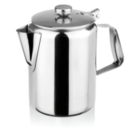 Cafetière en acier chrome-nickel couvercle à charnière - 0,3 L - Ø 7 cm