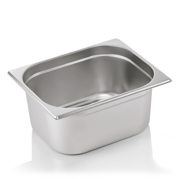 Bac gastro GN 1/2 inox chromé - Profondeur 150 mm