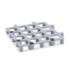 Caillebotis modulaire en polypropylène gris - 33 x 33 cm