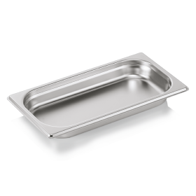 Bac gastro GN 1/3 inox chromé - Profondeur 40 mm