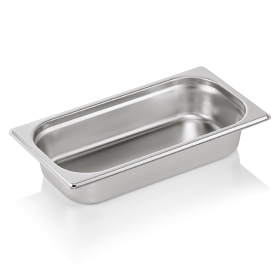 Bac gastro GN 1/3 inox chromé - Profondeur 65 mm