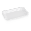 Plateau snacking en mélamine blanche - 21 x 13 cm (lot de 12)