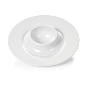 Coquetier en mélamine avec repose-cuillère - Ø 11 cm (lot de 20)