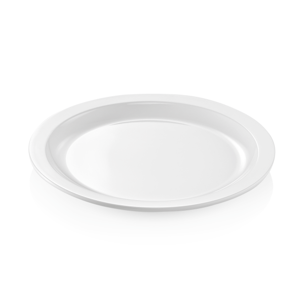 Assiette plate en mélamine blanche - Ø 27 cm (lot de 12)