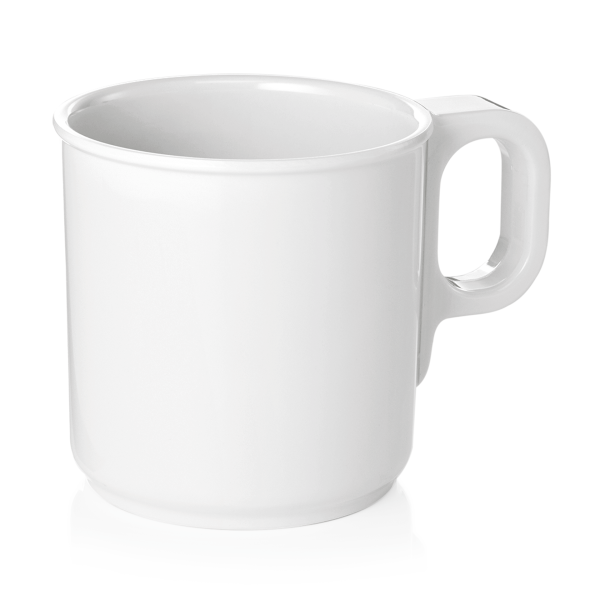 Tasse 250 ml en mélamine blanche - lot de 12