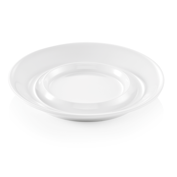 Soucoupe en mélamine blanche - Pour réf. 9366 025 (lot de 12)