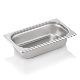 Bac gastro GN 1/4 inox chromé - Profondeur 65 mm