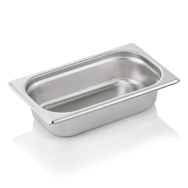 Bac gastro GN 1/4 inox chromé - Profondeur 65 mm