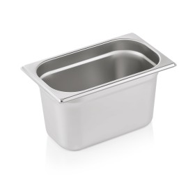 Bac gastro GN 1/4 inox chromé - Profondeur 150 mm