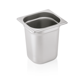Bac gastro GN 1/6 inox chromé - Profondeur 200 mm