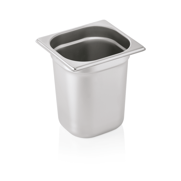 Bac gastro GN 1/6 inox chromé - Profondeur 200 mm