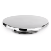 Plateau à gâteau inox chromé - 30 cm