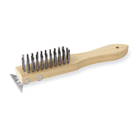 Brosse de nettoyage pour four avec racloir en acier - 28 cm