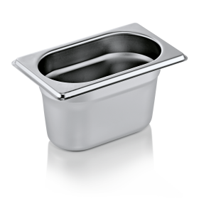 Bac gastro GN 1/9 inox chromé - Profondeur 100 mm