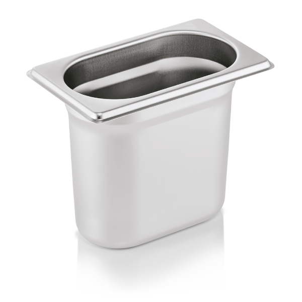 Bac gastro GN 1/9 inox chromé - Profondeur 150 mm