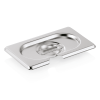 Couvercle GN 1/9 inox chromé avec encoche pour cuillère