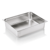 Bac gastro GN 2/1 inox chromé - Profondeur 150 mm