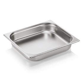 Bac gastro GN 2/3 inox chromé - Profondeur 65 mm