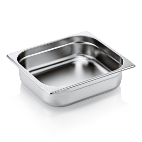 Bac gastro GN 2/3 inox chromé - Profondeur 100 mm
