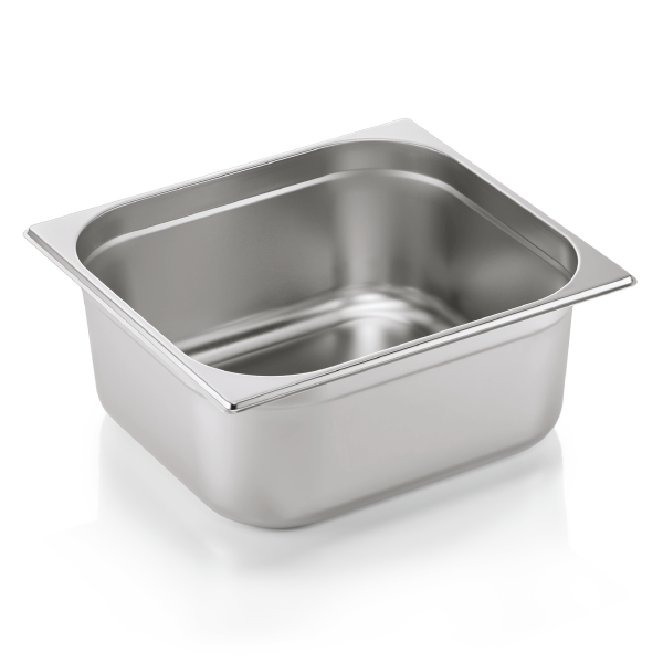 Bac gastro GN 2/3 inox chromé - Profondeur 150 mm
