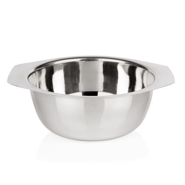 Bol de service inox chromé avec poignées - 1,2 L - Ø 16 cm