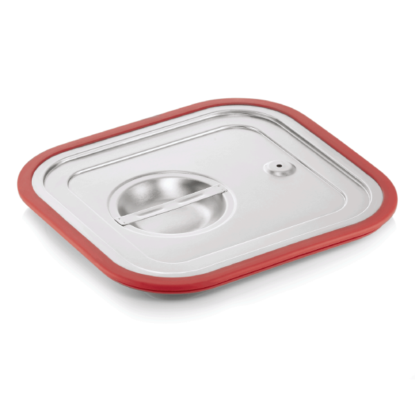 Couvercle GN 2/3 inox chromé avec joint silicone
