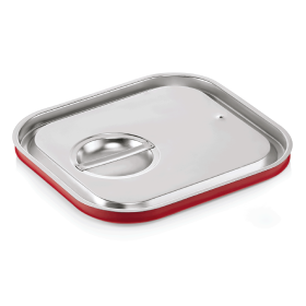 Couvercle GN 2/3 inox chromé avec joint silicone renforcé