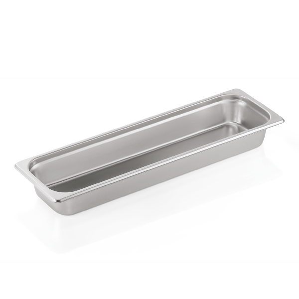 Bac gastro GN 2/4 inox chromé - Profondeur 65 mm