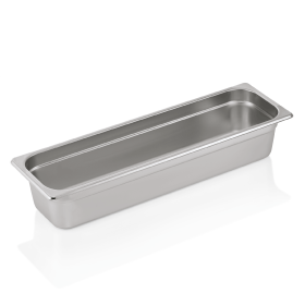 Bac gastro GN 2/4 inox chromé - Profondeur 100 mm