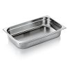 Bac gastro GN 1/1 perforé inox chromé - Profondeur 100 mm