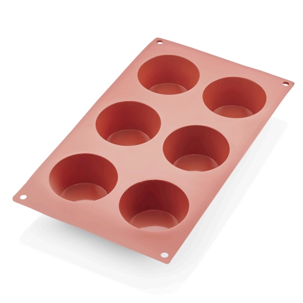Moule silicone muffins 6 empreintes - 30 x 17,5 cm