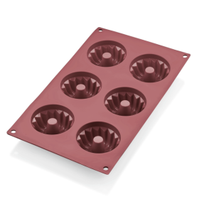 Moule silicone kouglof 6 empreintes - 30 x 17,5 cm