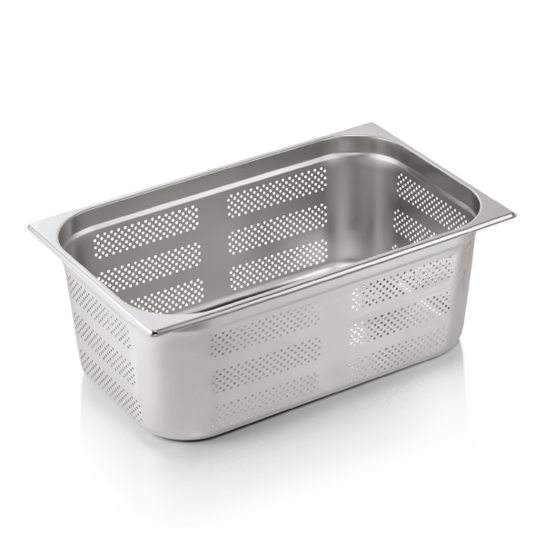 Bac gastro GN 1/1 perforé inox chromé - Profondeur 200 mm (lot de 6)