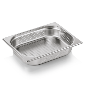 Bac gastro GN 1/2 perforé inox chromé - Profondeur 65 mm (lot de 6)