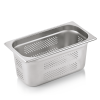 Bac gastro GN 1/3 perforé inox chromé - Profondeur 100 mm (lot de 6)