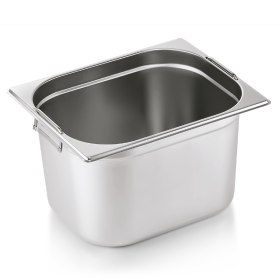 Bac gastro GN 1/2 inox chromé avec poignées tombantes - Profondeur 200 mm