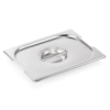 Couvercle GN 1/2 inox chromé avec évidement pour poignées tombantes