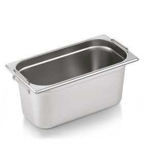 Bac gastro GN 1/3 inox chromé avec poignées tombantes - Profondeur 150 mm