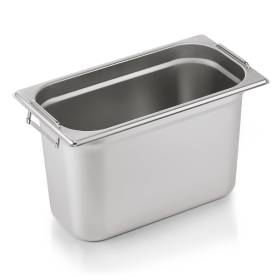 Bac gastro GN 1/3 inox chromé avec poignées tombantes - Profondeur 200 mm