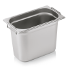 Bac gastro GN 1/4 inox chromé avec poignées tombantes - Profondeur 200 mm