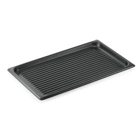 Plaque de cuisson antiadhésive rainurée GN 1/1